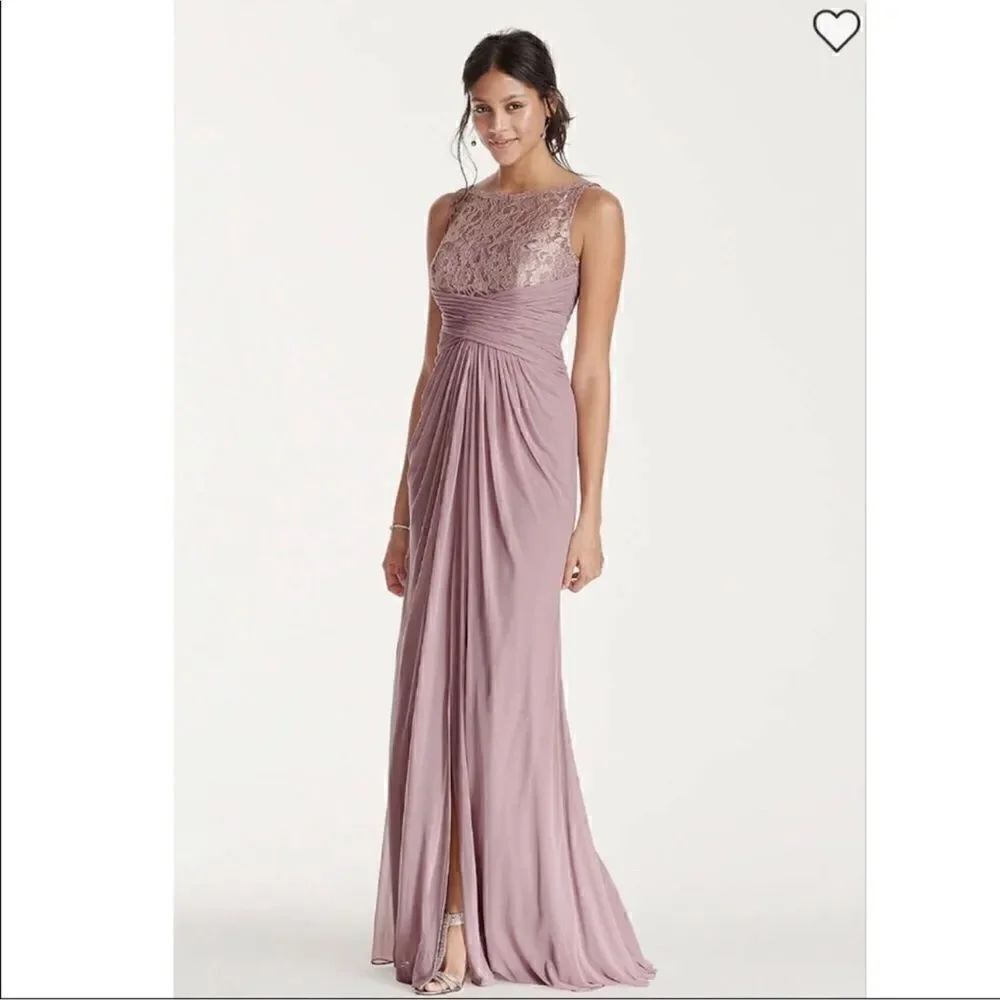 David’s Bridal Bridesmaid Dress in Rose Gold F15749M size 18 NWT